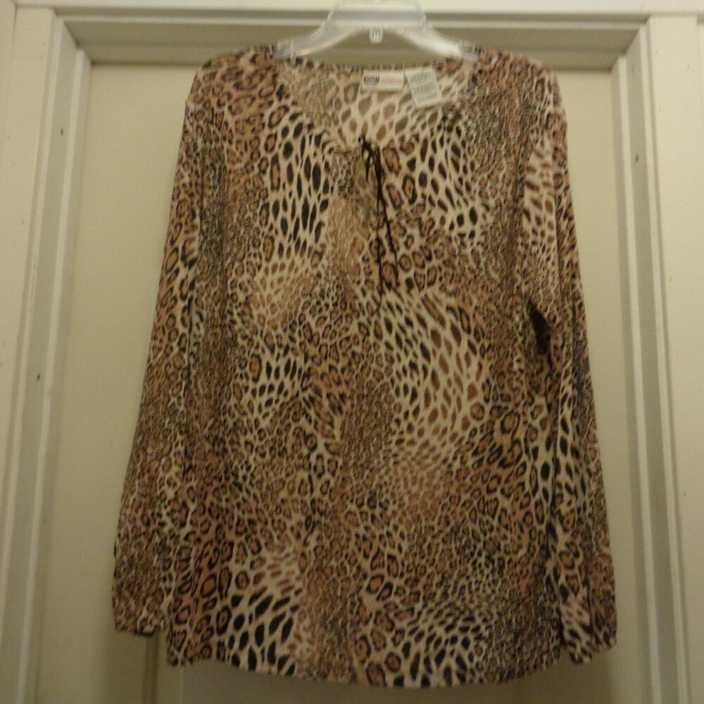TRENDING DRAPED ANIMAL PRINT TUNICY TOP 18/20 BY FADE GLORY